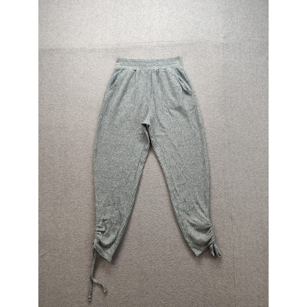 SO Women Athletic Pant S Gray Elastic Waist Pull On Ankle Pockets Drawstring Leg